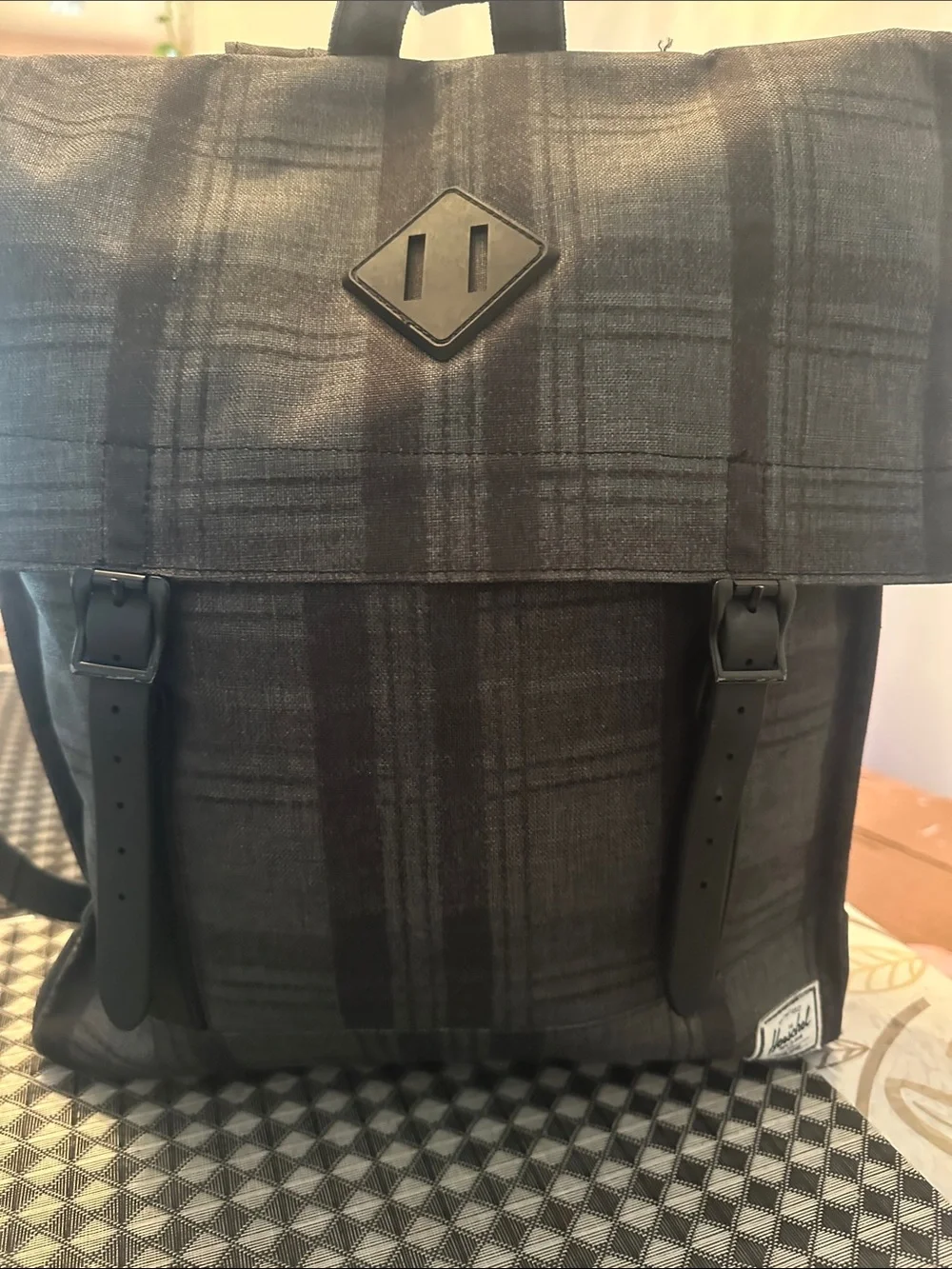 Herschel Supply Company Black Plaid Backpack